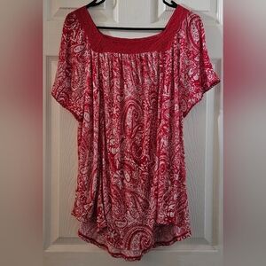 NWOT Faded Glory Paisley Top
